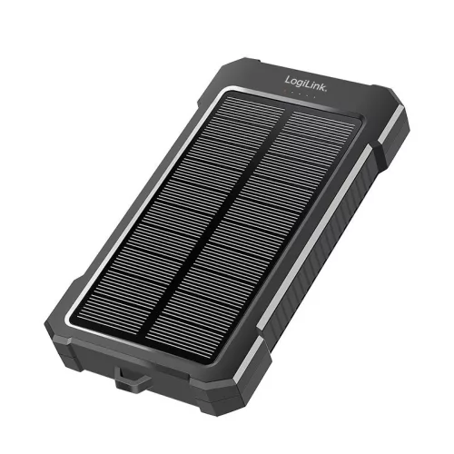 Logilink Solar LED Light 10000 mAh Power Bank Black/Orange