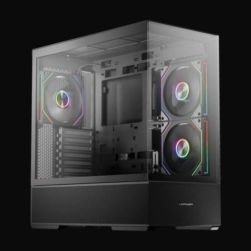 LC Power Gaming 812B Onyx Vision Tempered Glass Black