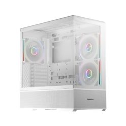 LC Power Gaming 812W Quartz Vision Tempered Glass White