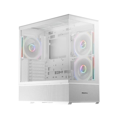 LC Power Gaming 812W Quartz Vision Tempered Glass White