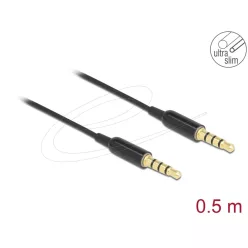 DeLock Stereo Jack 3.5mm male to male cable 0,5m Black