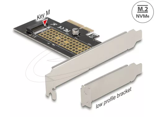 DeLock PCI Express x4 Card to 1xInternal NVMe M.2 Key M 80 mm LP