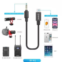BOYA BY-K2 Microphone Audio Cable Black