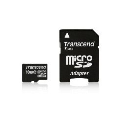 Transcend 16GB microSDHC Class 10 + adapterrel