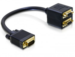 DeLock Adapter VGA male to 2x VGA female