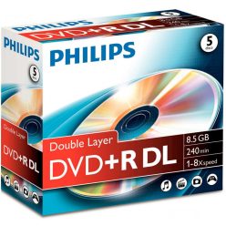 Philips DVD+R 8,5 Gb 8x kétrétegű hengeres 10db/cs