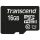 Transcend 16GB microSDHC Class10 UHS-I adapter nélkül