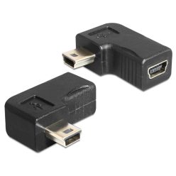 DeLock Adapter USB-B mini 5 pin male / female 90°angled