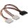 DeLock Cable Power SATA 15pin > 2x 4pin Molex female 20cm