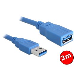 DeLock USB 3.0-A hosszabbító kábel male-female 2m Blue