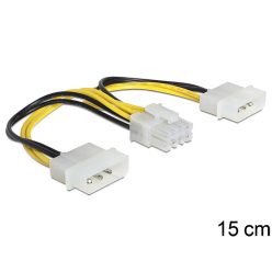 DeLock Cable Power 8 Pin EPS > 2 x 4 Pin molex