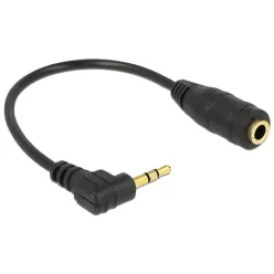 DeLock 2.5 mm hajlított apa > 3.5 mm anya 3 pin 14cm