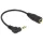 DeLock 2.5 mm hajlított apa > 3.5 mm anya 3 pin 14cm