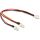 DeLock Molex 3 pin female > 2 x Molex 3 pin male (fan) 22cm