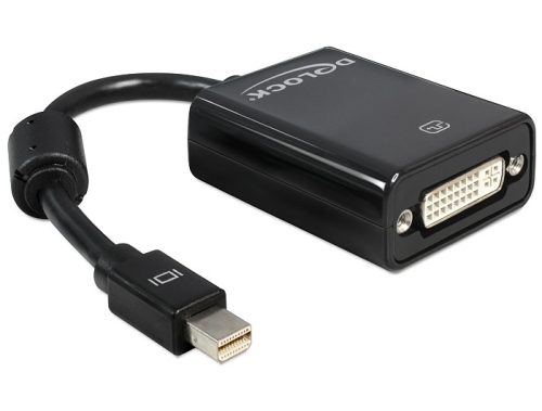 DeLock mini Displayport 1.1 male > DVI-I (Dual Link) (24+5) female Passive Adapter Black