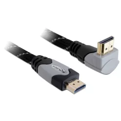   DeLock High Speed HDMI-kábel típusú Ethernet – HDMI A dugós > HDMI A dugós derékszögű 5m