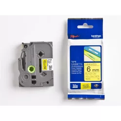   Brother TZE-611 laminált P-Touch szalag (6mm) Black on Yellow - 8m