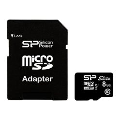   Silicon Power 8GB microSDHC Elite Class 10 UHS-I + adapterrel