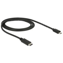 DeLock USB Type-C 2.0 - USB2.0 microB Black 1m