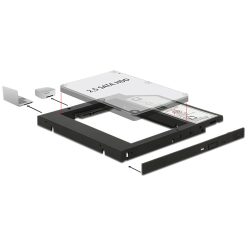   DeLock Slim SATA 5,25" Installation Frame for 1 x 2,5" SATA HDD up to 9,5mm