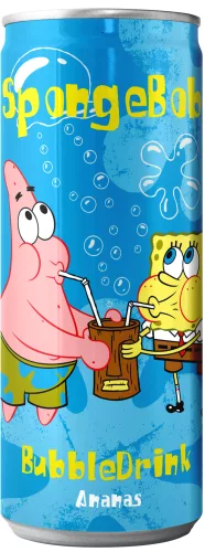 SpongyaBob ananász ízű szénsavas üdítőital  250 ml