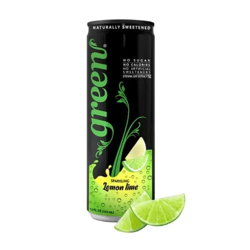 GREEN Citrom & Lime - szénsavas, steviával, dobozos 330ml