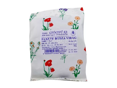 GYÓGYFŰ TEA  FEKETE BODZA VIRÁG 30G