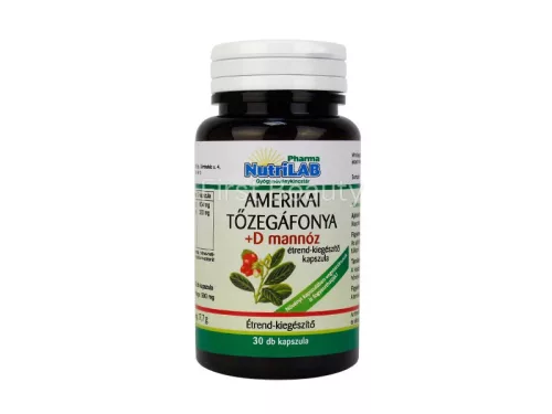 NUTRILAB AMERIKAI TŐZEGÁFONYA+D MANNÓZ KAPSZULA 30DB