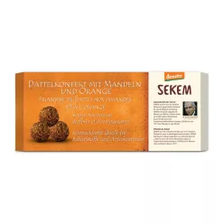   Sekem biodinamikus demeter mandulás narancsos datolyagolyó 120 g
