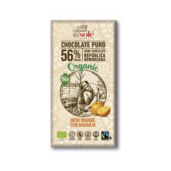 Sole bio étcsokoládé 56% naranccsal 100 g