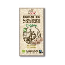 Sole bio étcsokoládé 56% gyömbérrel 100 g
