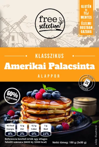 Free selection klasszikus amerikai palacsinta alappor 3x50g 150 g