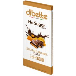   Dibette Nas sós karamella ízű krémmel töltött étcsokoládé tábla, hozzáadott cukor nélkül, édesítőszerekkel 80 g