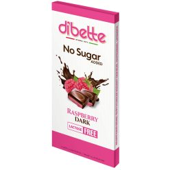   Dibette Nas málnás krémmel töltött étcsokoládé tábla, hozzáadott cukor nélkül, édesítőszerekkel 80 g