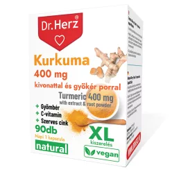 Dr.herz kurkuma+gyömbér+c-vitamin kapszula 90 db