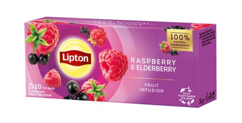 Lipton málna-bodza tea 20x1,6g 32 g