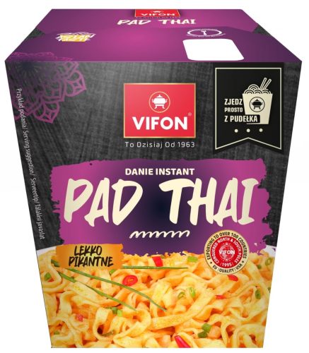 Vifon lunch box pad thai instant búzatésztás étel dobozban (enyhén csípős) 85 g