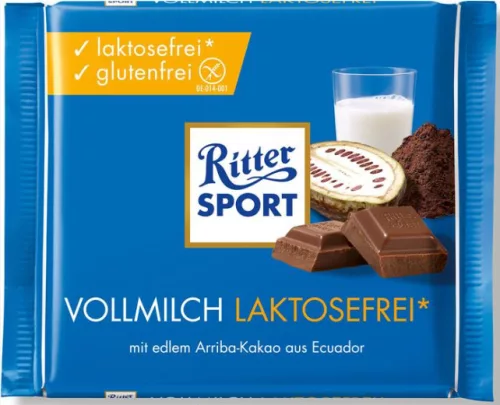 Ritter Sport laktózmentes lágy tejcsokoládé 100 g