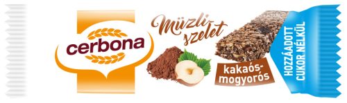 Cerbona szelet cukormentes kakaós-mogyorós 20 g