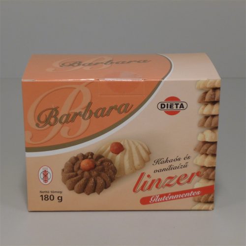 Barbara gluténmentes kakaós és vanília ízű linzer 150 g