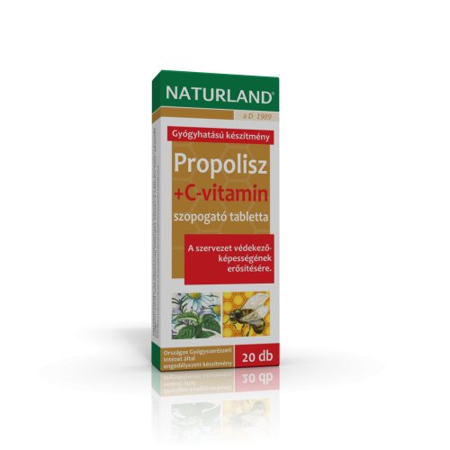 Naturland propolisz+c-vitamin szopogató tabletta 20 db