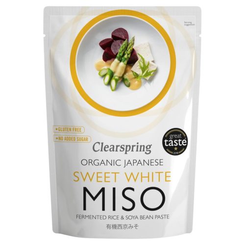 Clearspring bio édes fehér miso-tasakos 250 g