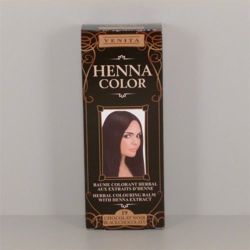 Henna Color szinező hajbalzsam nr 19 fekete csokoládé 75 ml