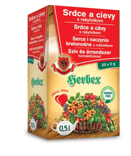 Herbex szív és érrendszeritea homoktövissel 20x3g 60 g