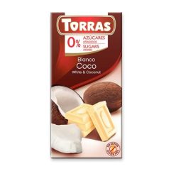   Torras glutén-és cukormentes fehércsokoládé kókusz 75 g