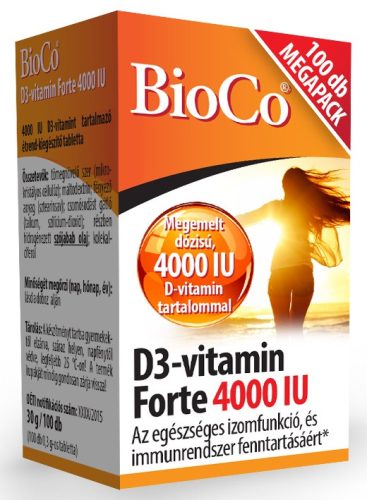 Bioco d3-vitamin forte 4000iu tabletta 100 db