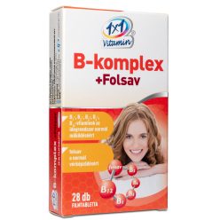   1x1 vitamin b-komplex+folsav étrend-kiegészítő ftbl bioperin 28 db