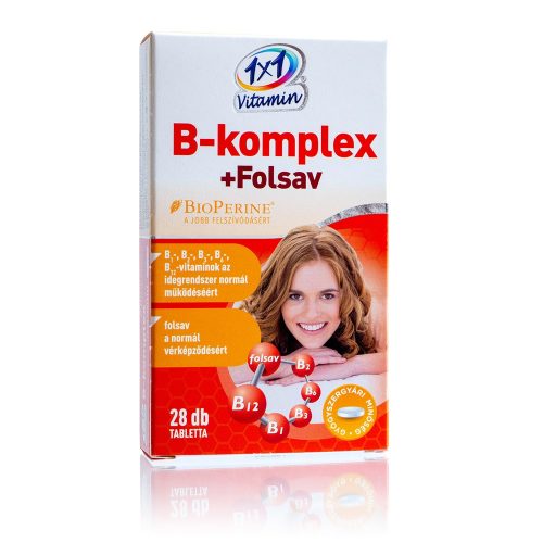 1x1 vitamin b-komplex+folsav étrend-kiegészítő ftbl bioperin 28 db