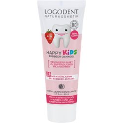   Logodent bio happy kids fluoridmentes gyermek foggél eper kivonattal 50 ml