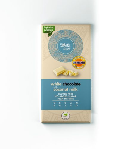 Dia-Wellness - Health Market White Delight Kókusztejes fehércsokoládé 80g